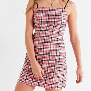 NWOT Urban Outfitters Pink Checkered Mini Dress